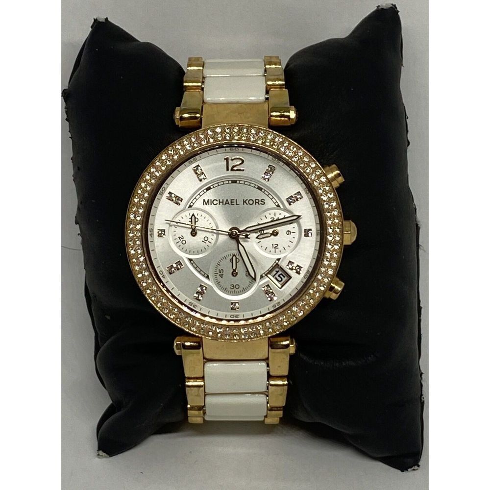 Michael Kors Parker MK5774 Women's Two-Tone Strap Analog Dial Quartz Watch VK689